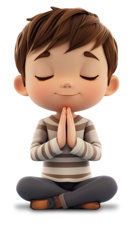 Boy Praying - Presentation Clipart Download