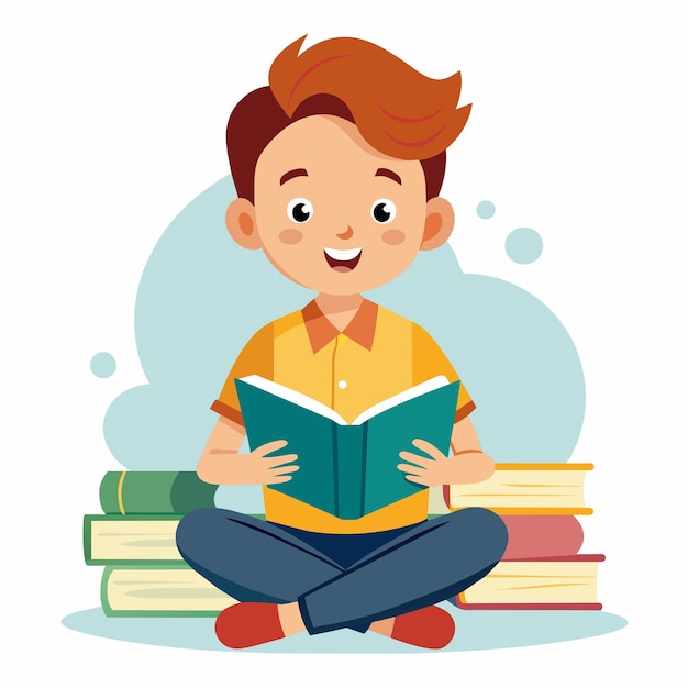 Boy Reading Book Images - Free Download on clipart library