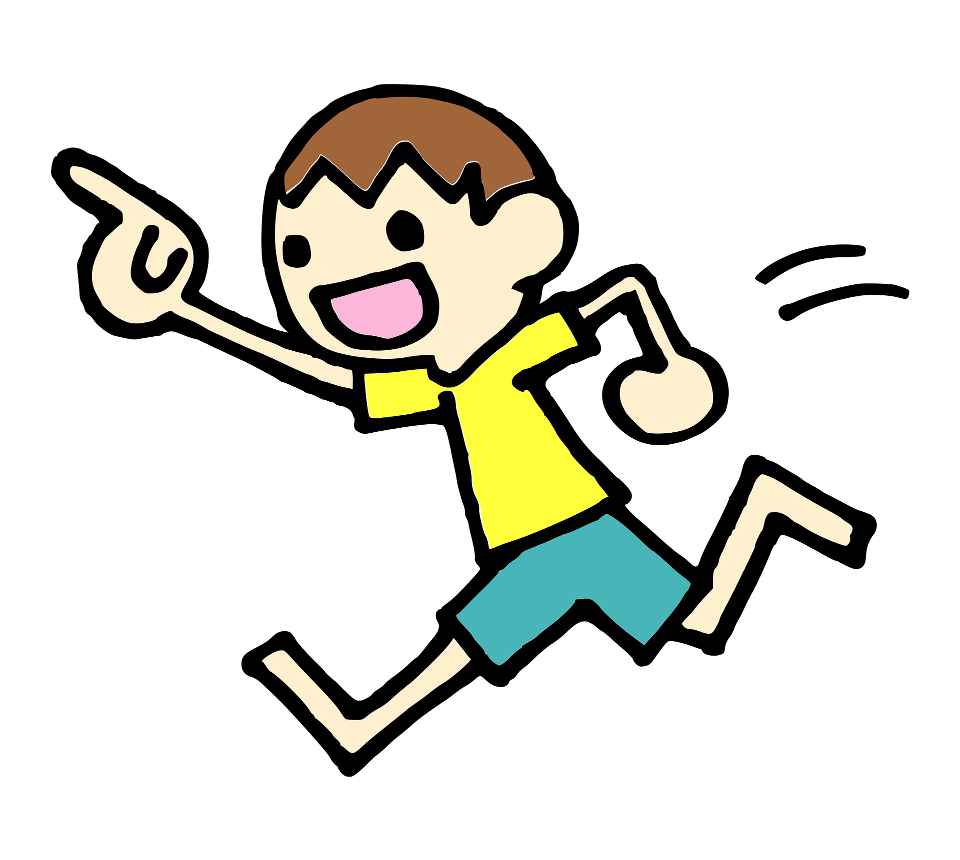 boy running clipart