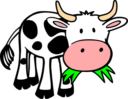 Grass Eating Cow Clipart | i2Clipart - Royalty Free Public Domain ...