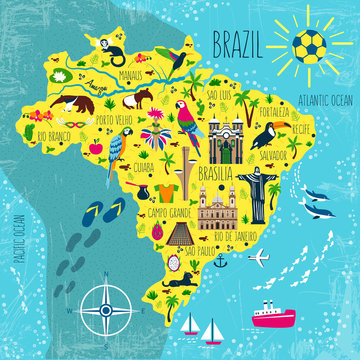 brazil map for kids