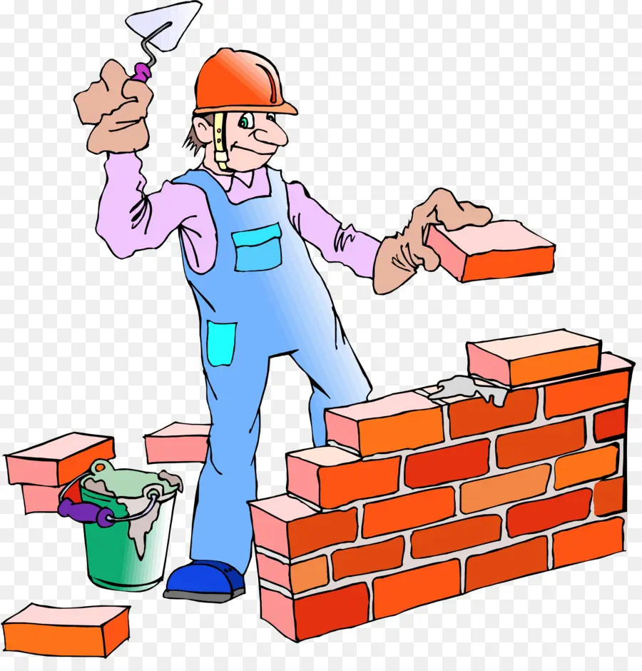 Bricklayer - Bricklayer Building Wall - CleanPNG / KissPNG