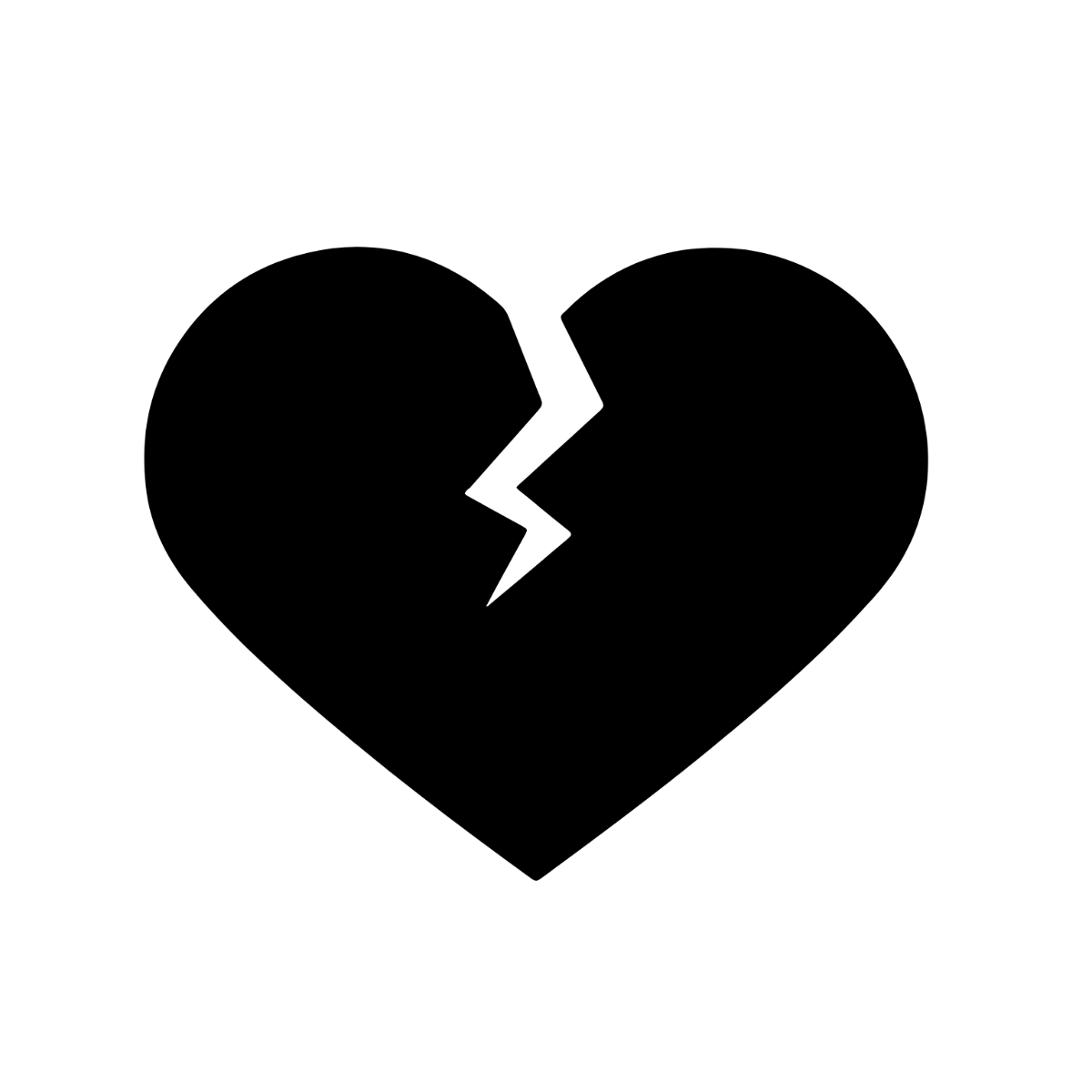 Free Black Broken Heart Clipart Template - Edit Online &amp; Download ...
