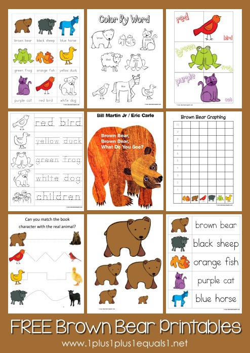 brown bear printables