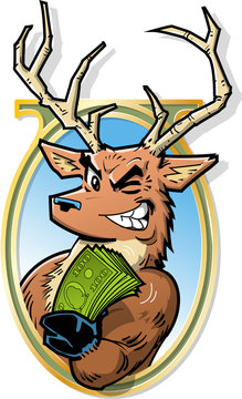 buck and doe clip art