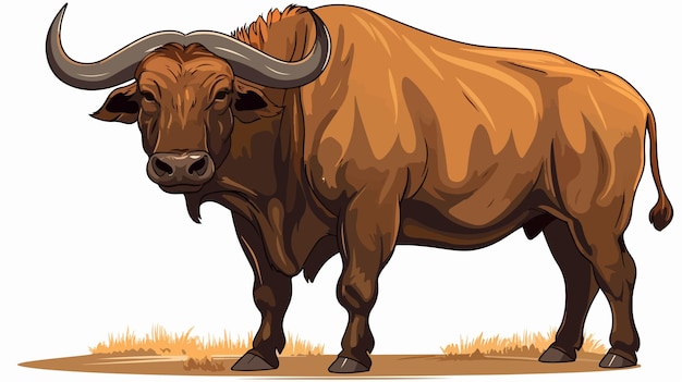 African Buffalo Clipart Isolated Vector Illustration | Premium AI ...