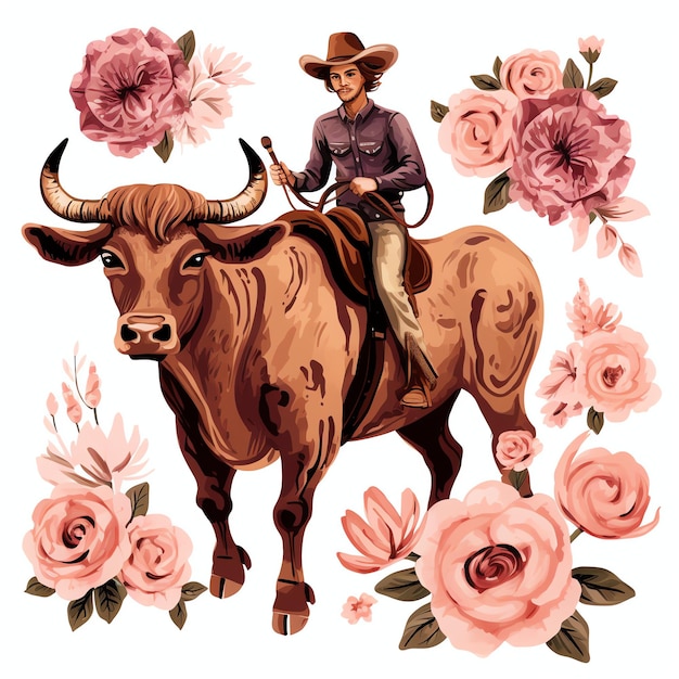 buffalo cowboy cliparts