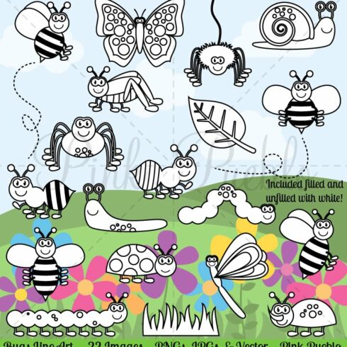 55+ Bug Clipart Images &amp; Illustrations for 2024 - MasterBundles