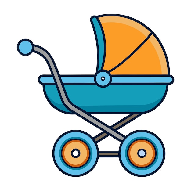 Baby stroller clipart vector art and illustration | Premium AI ...