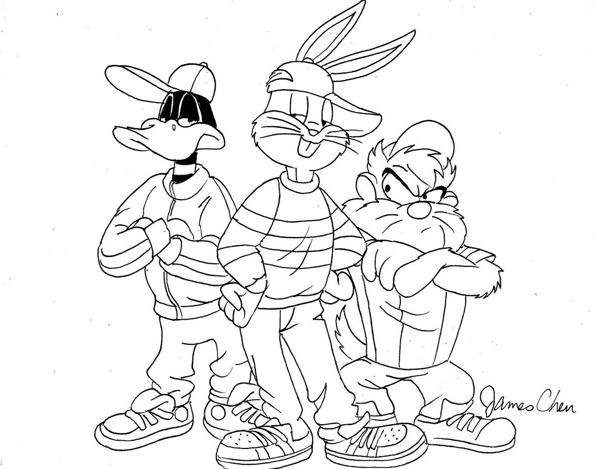 bugs taz coloring page
