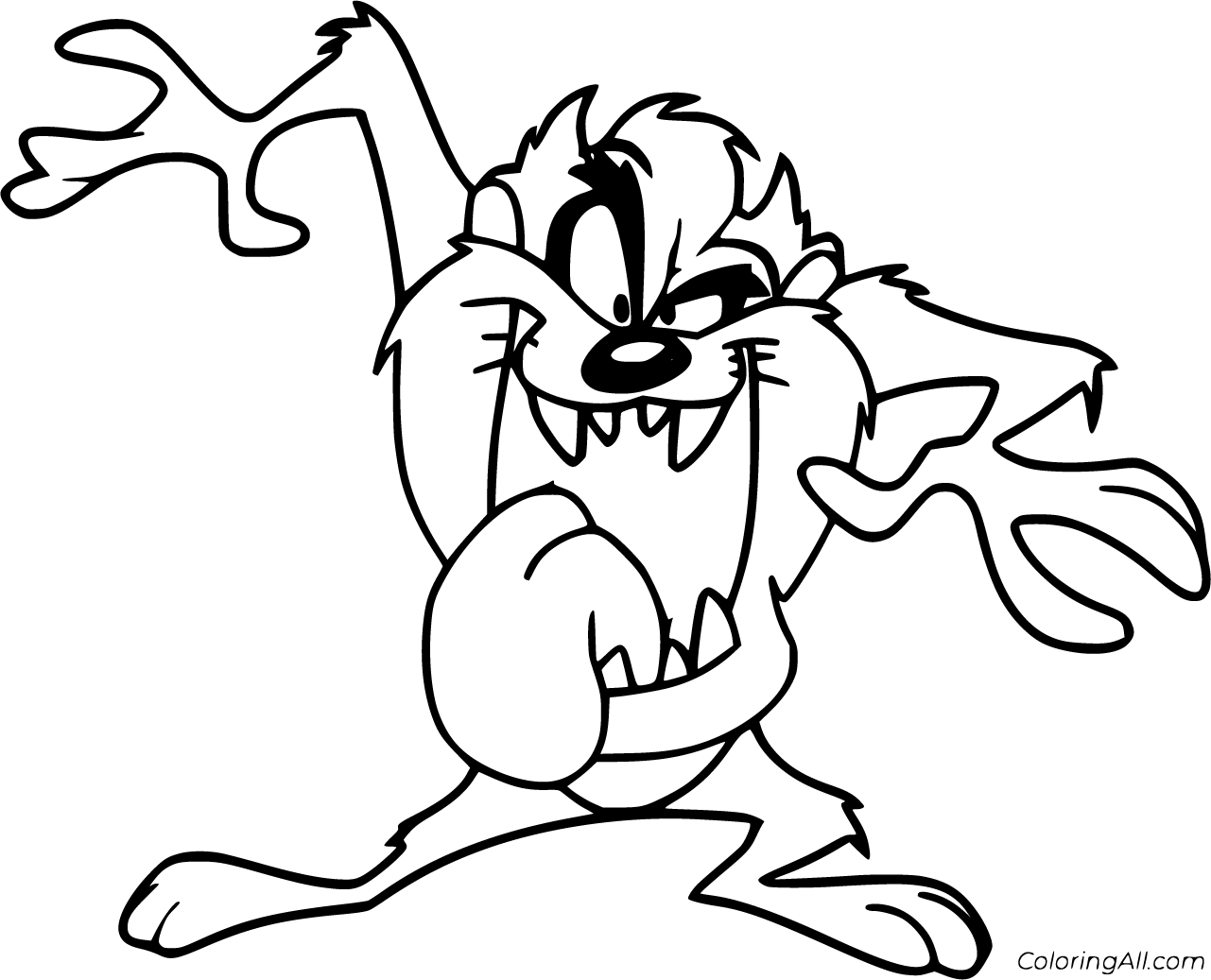 bugs taz coloring page