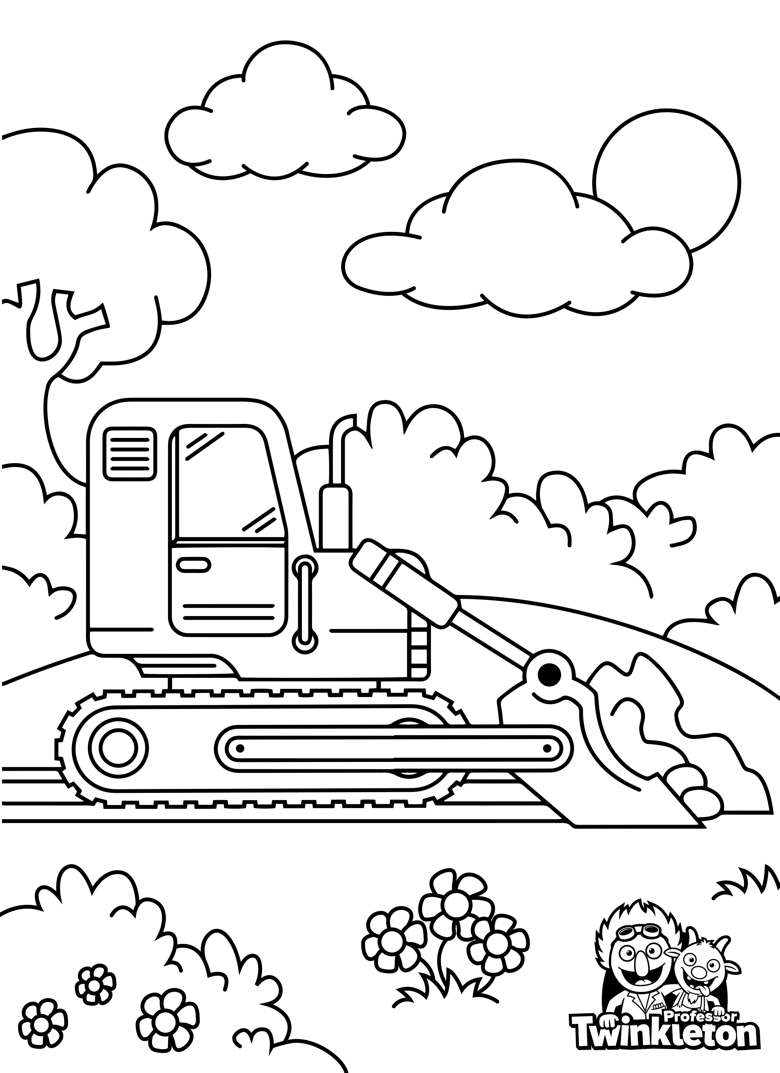 bulldozer coloring page