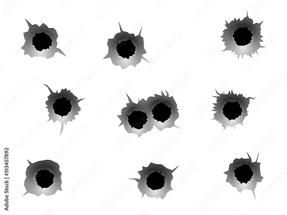 bullet holes