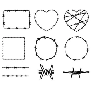 Barbed Wire Bundle SVG Cut File, Wires SVG Instant Download