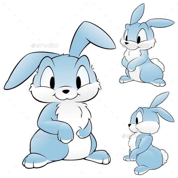 Cartoon Rabbit Bunny , Vectors | GraphicRiver