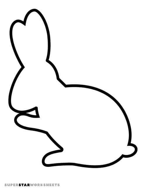 Bunny Template - Superstar Worksheets
