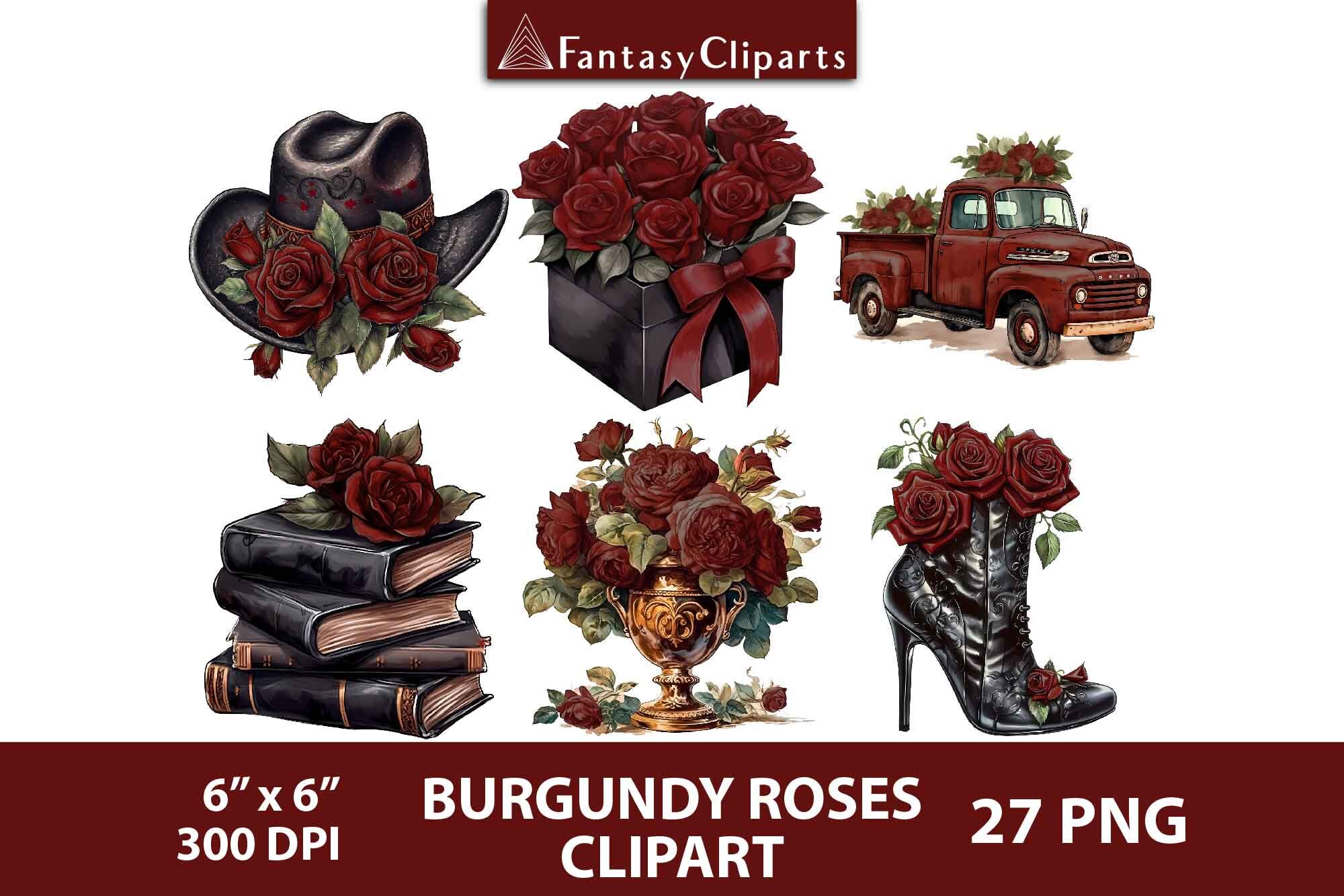 burgundy cliparts