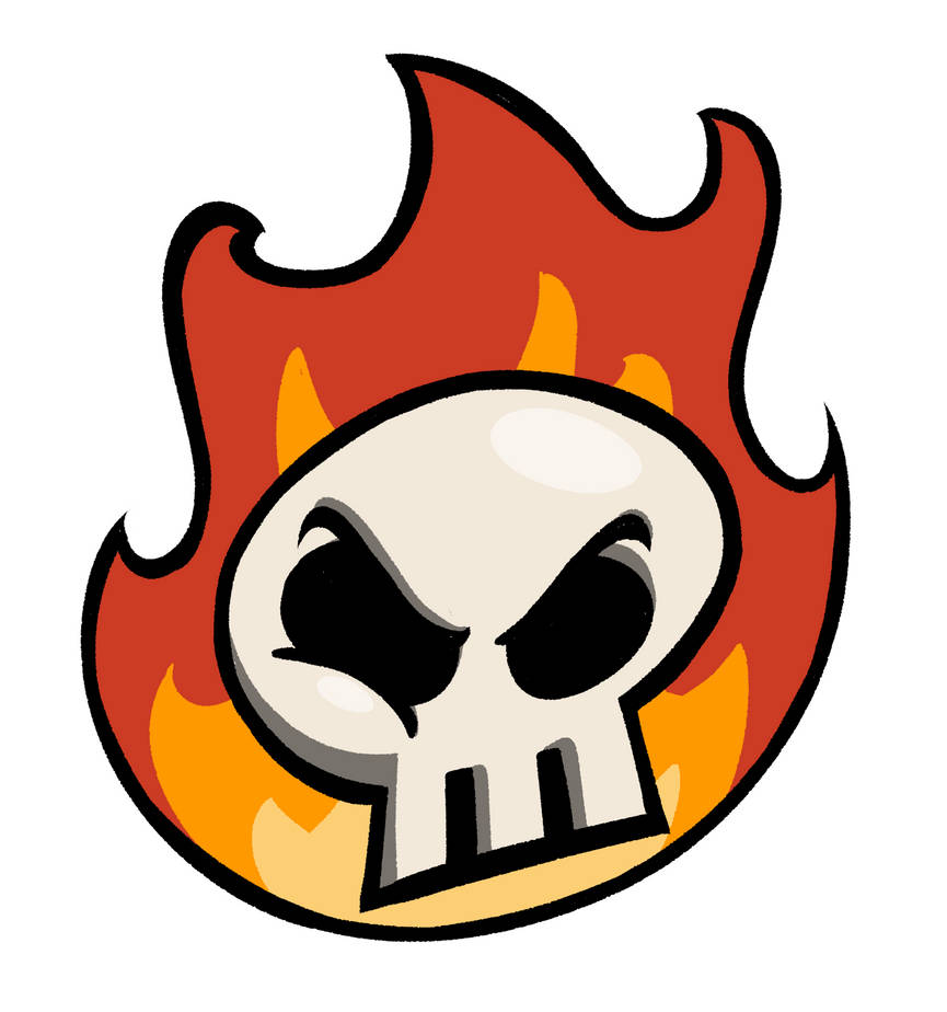 burning skull cliparts