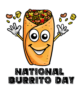 National Burrito Day - Thursday, April 3, 2025