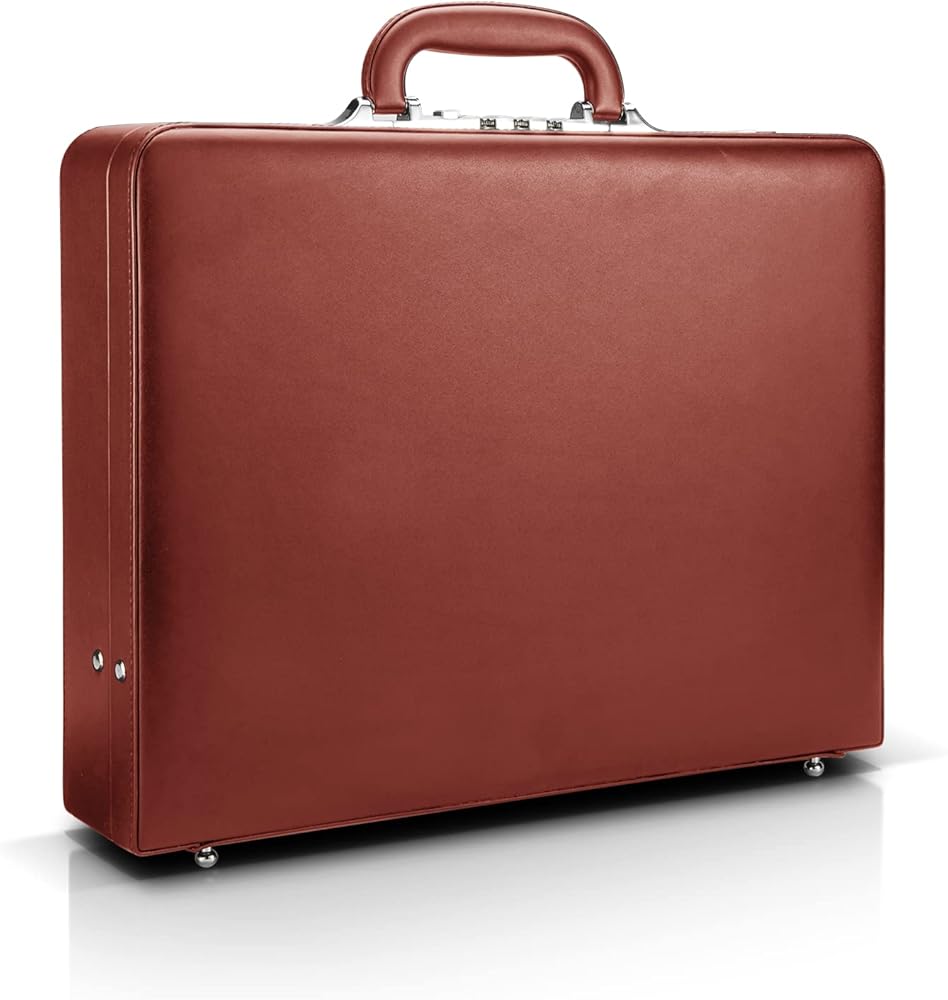 HAESTUS Business Briefcase for Men - Hard Case Leather Attachment with Lock  for Professionals, brown : Amazon.de: Fashion