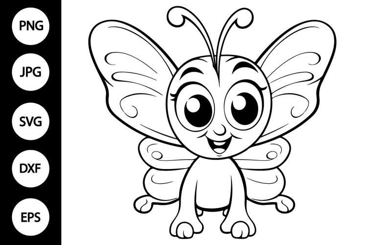 butterfly clipart black and white 2024