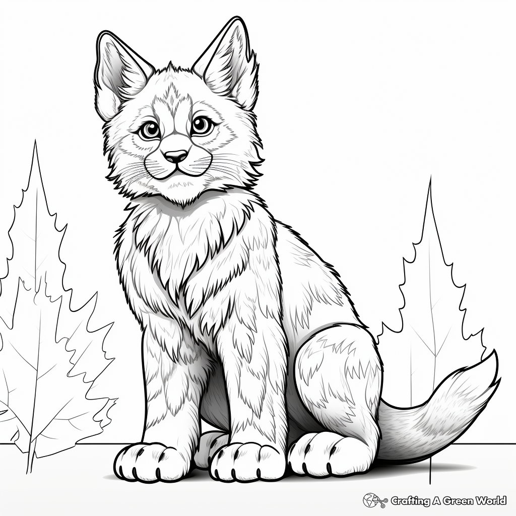 canada lynx coloring page