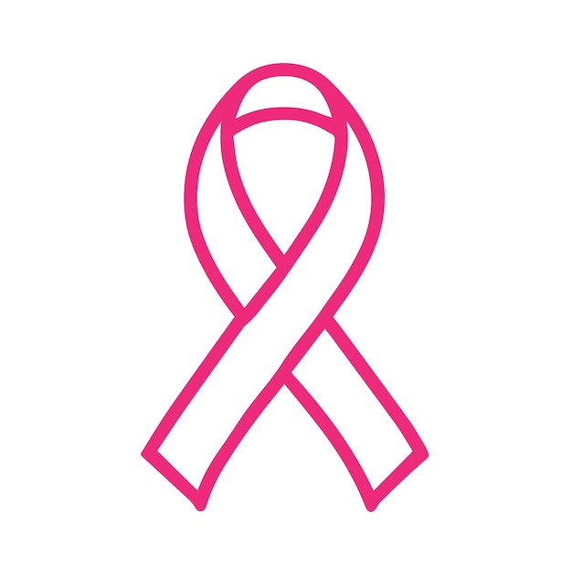 cancer ribbon outline