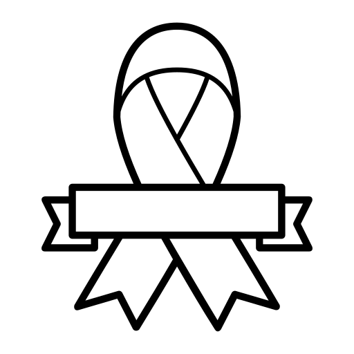 cancer ribbon outline