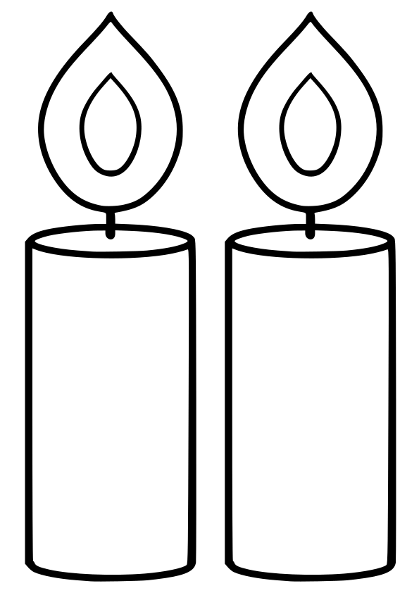candle coloring sheet