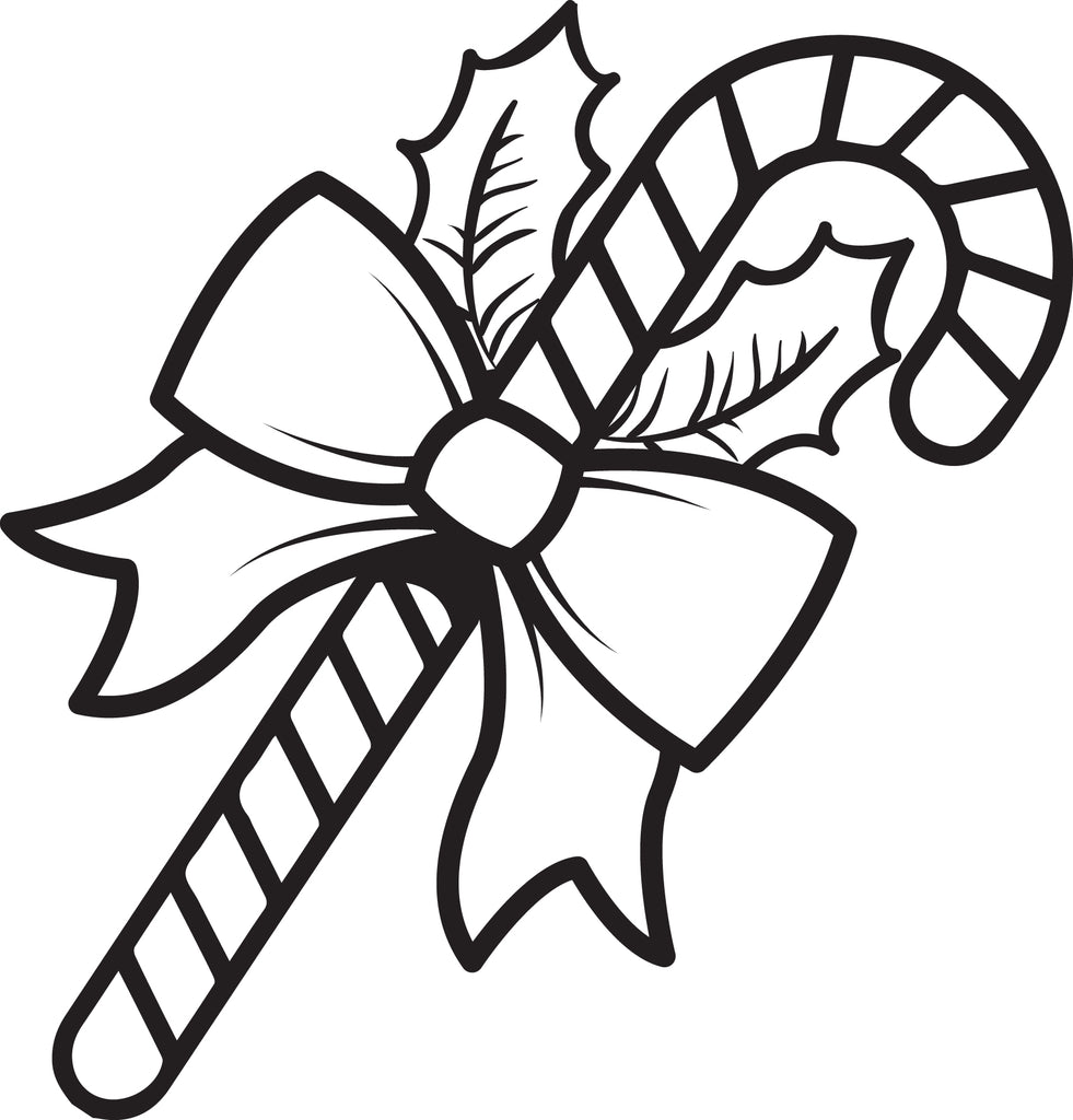 Printable Candy Cane Coloring Page for Kids #1 – SupplyMe