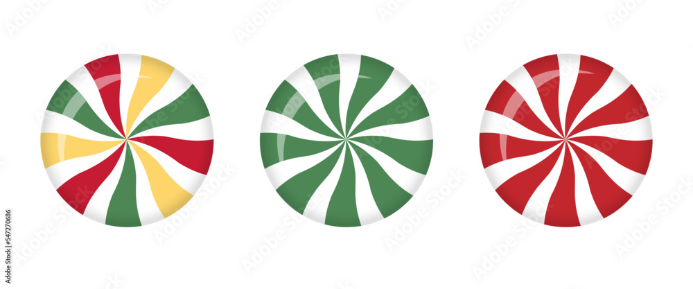 Stock-Vektorgrafik Clip art set of Christmas candy mints on ...