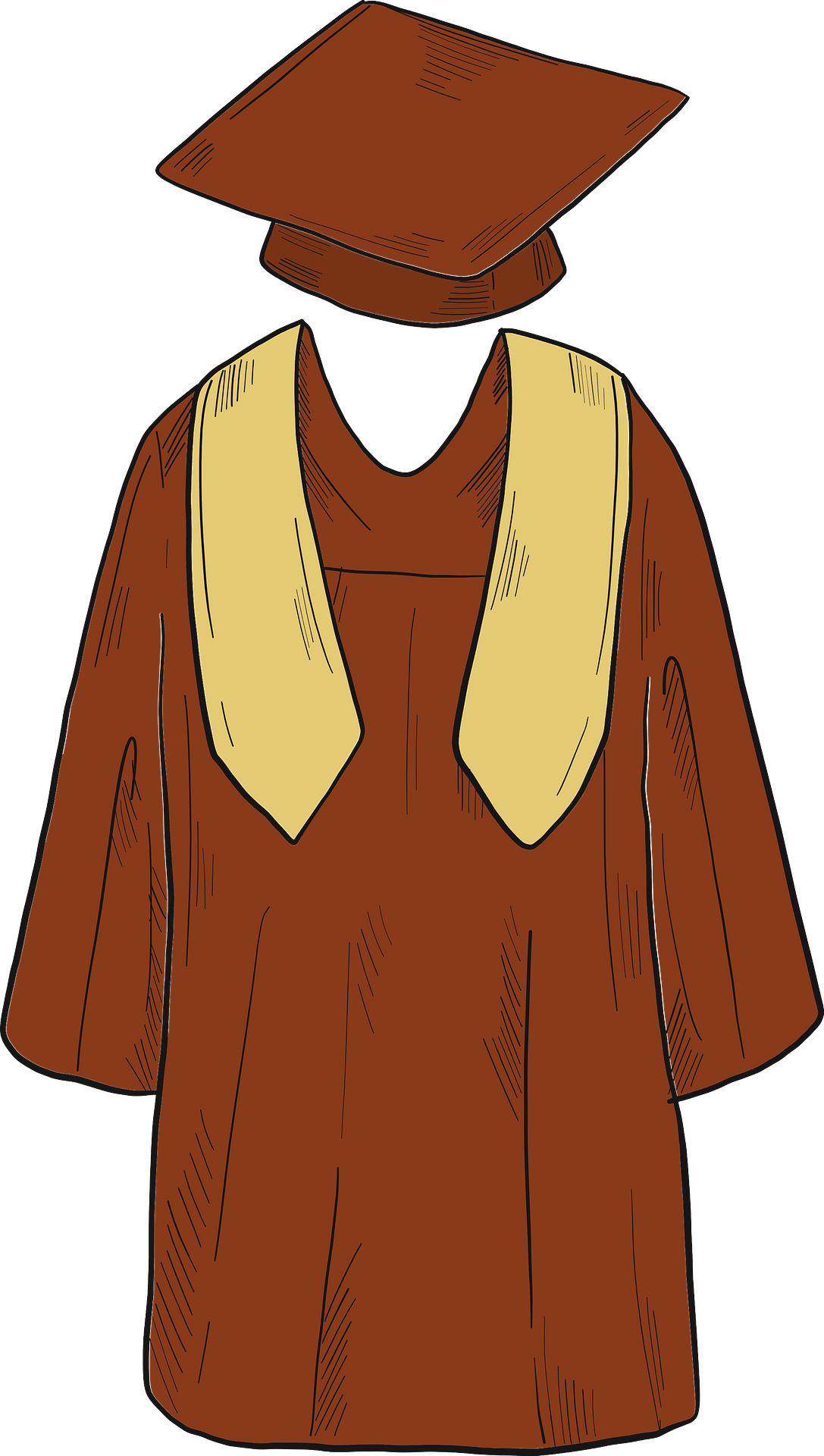 cap and gown clipart