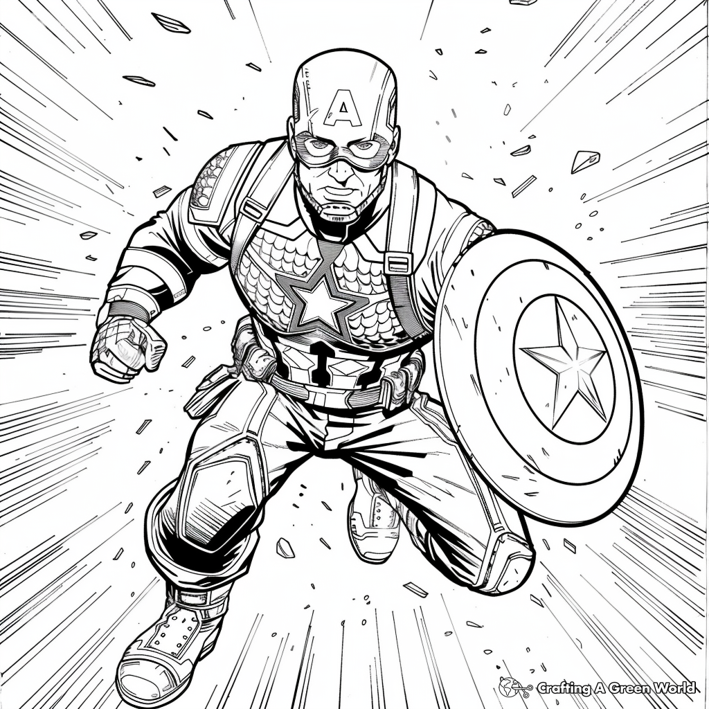 Captain America Coloring Pages - Free &amp; Printable!