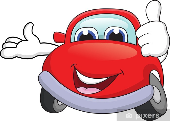 Aufkleber Funny car cartoon