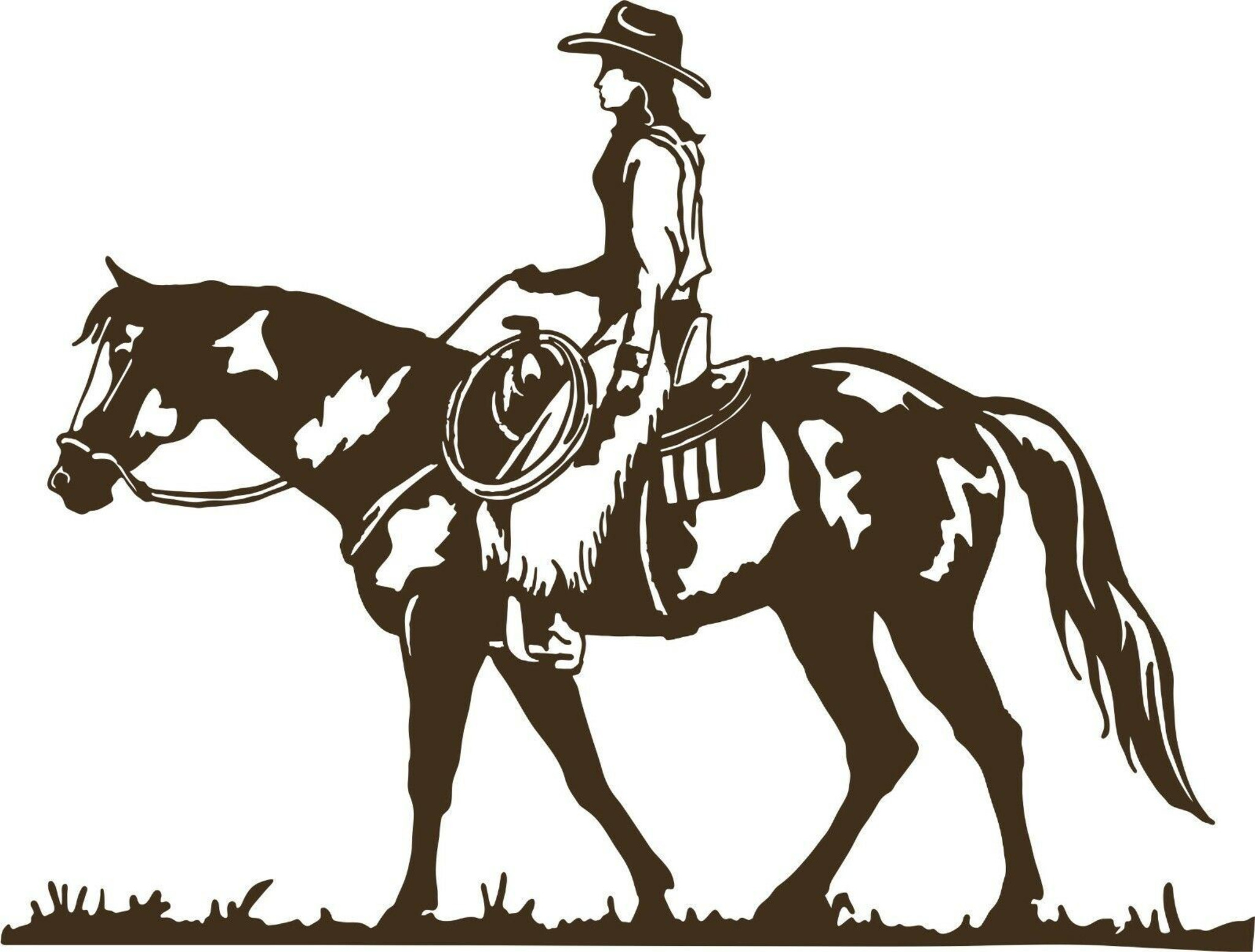 car cowgirl cliparts