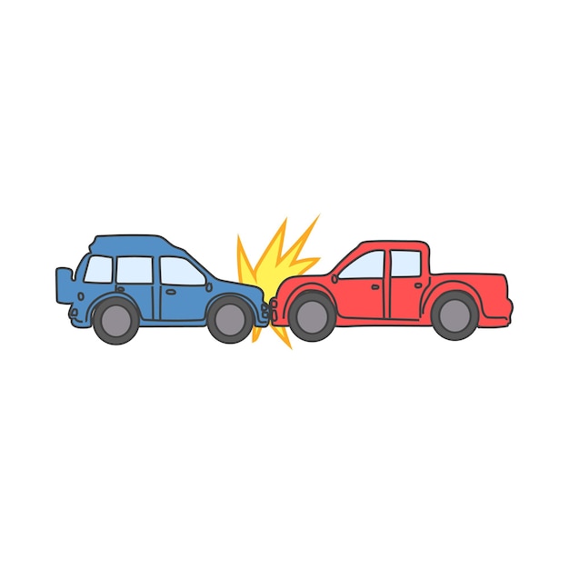 car crash cartoon