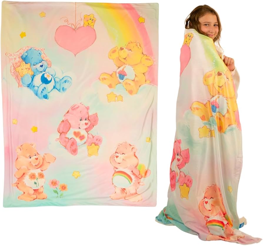 Franco Retro Care Bears Bedding Superweicher Plüsch-Überwurf, 116,8 x 152,4  cm, offizielles Lizenzprodukt, Sammlerstücke : Amazon.de: Küche, Haushalt  ...
