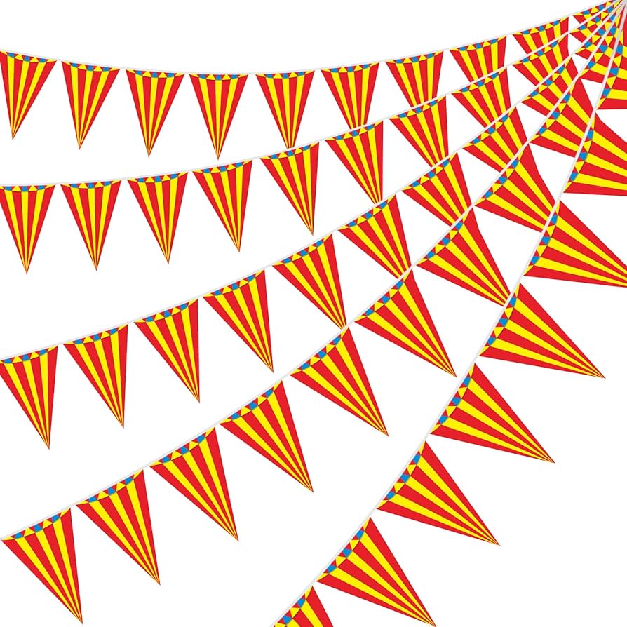 5 Packs Carnival Bunting Banner Party Decorations, Vintage Circus Theme  Birthday Banner Bunting Decor, Carnival Theme Party Triangle Banner Flags  ...