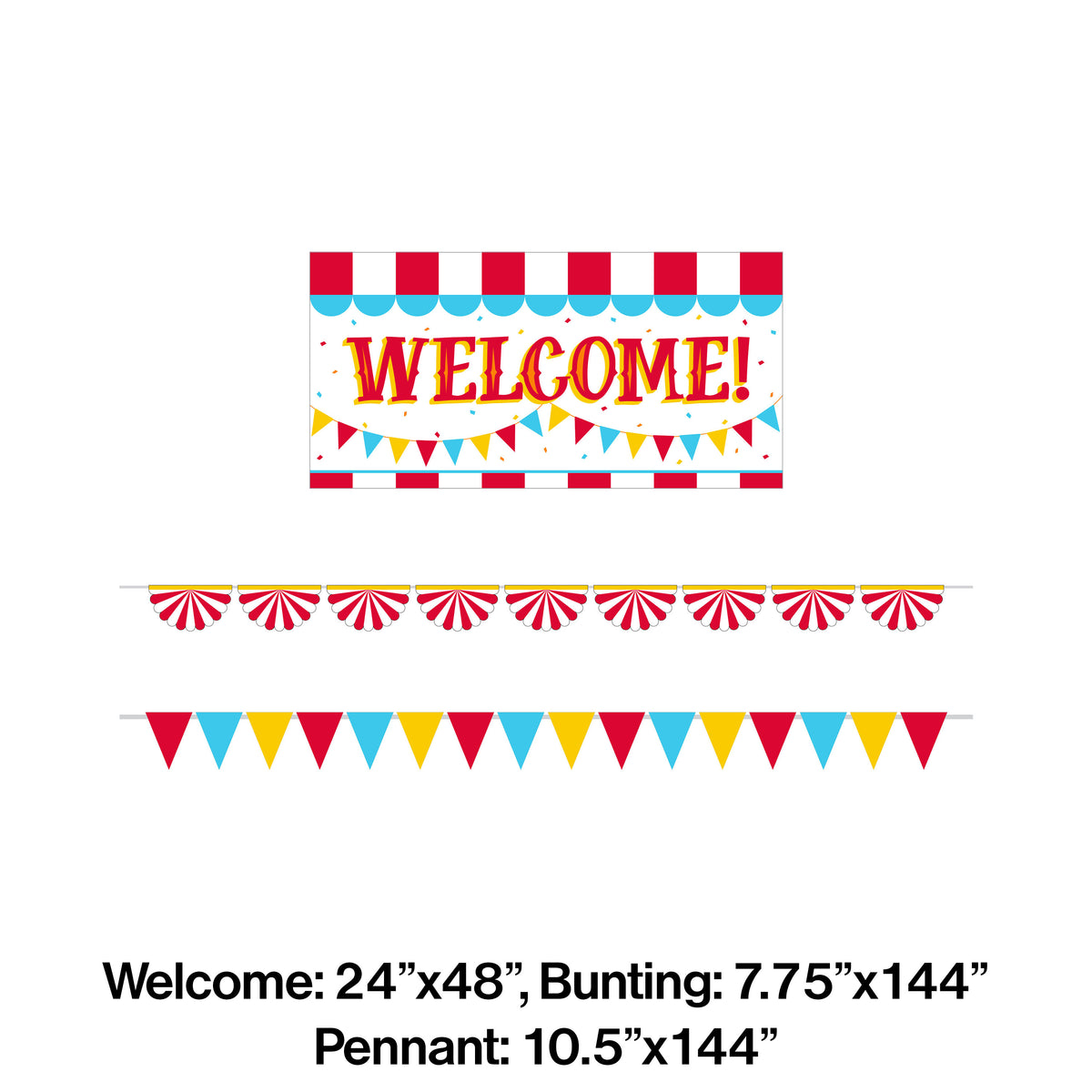 Carnival Welcome Sign &amp; Banners Set 3ct | The Party Darling