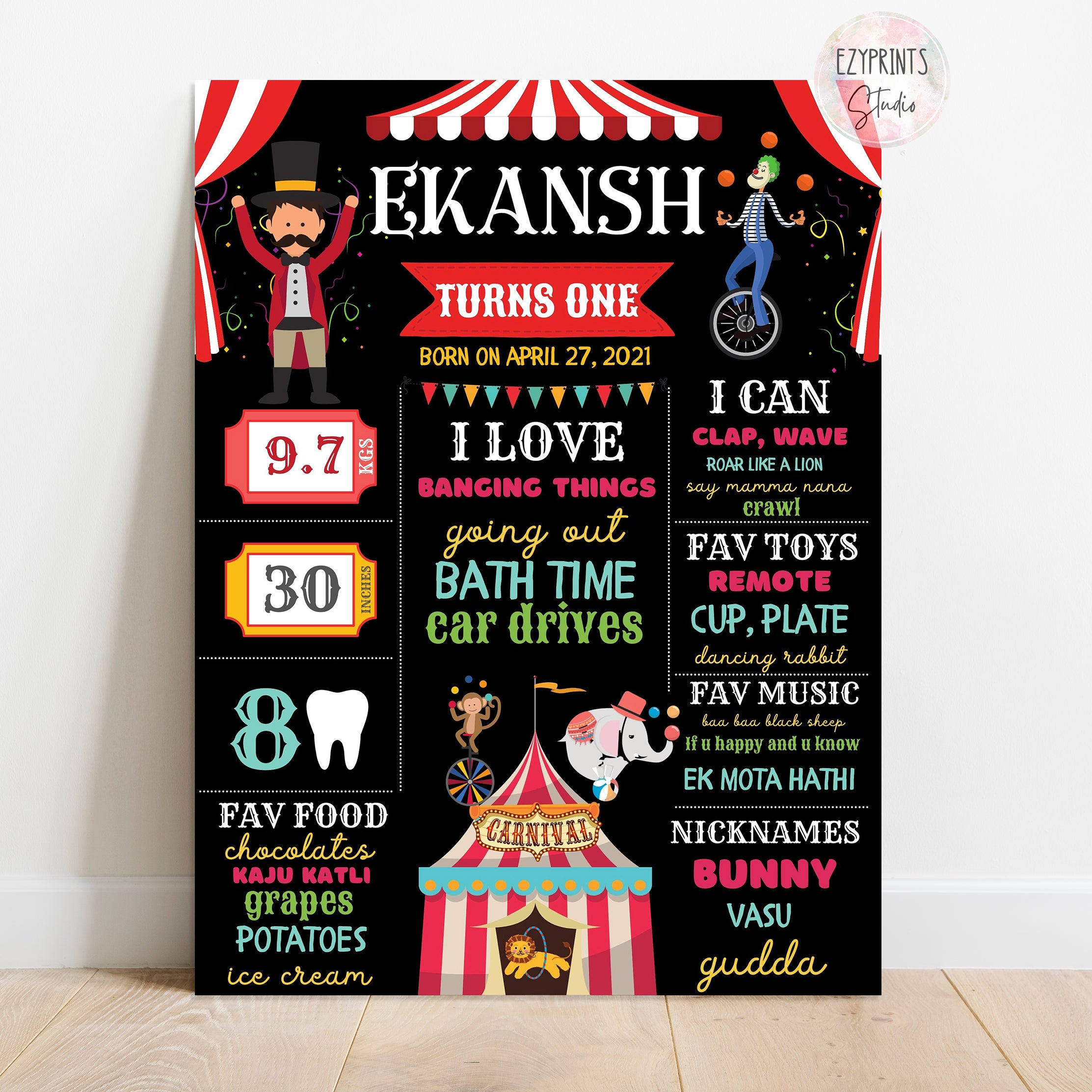 carnival chalkboards