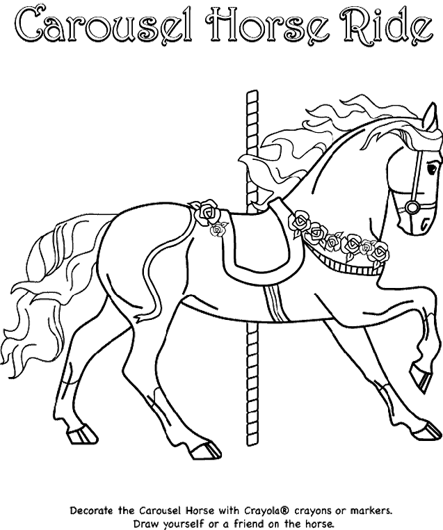 carousel horse coloring pages to print