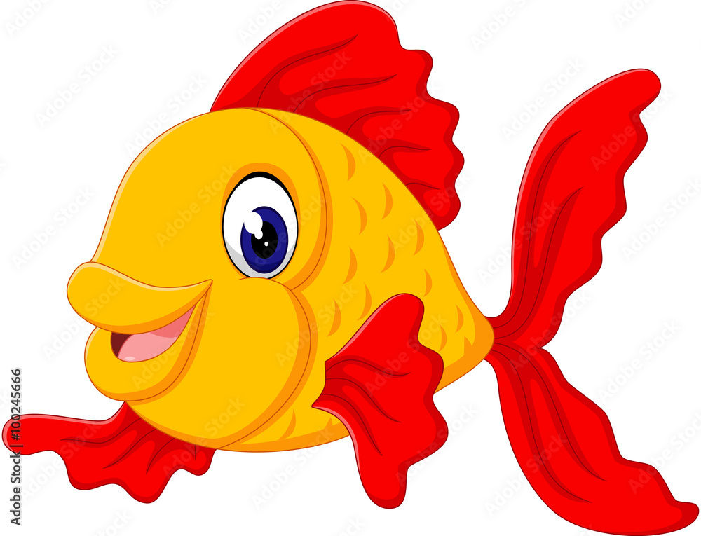 illustration of cute fish cartoon Stock-Vektorgrafik | Adobe Stock