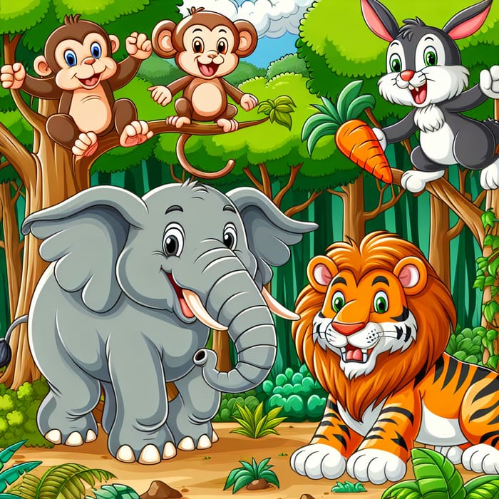cartoon animals clipart
