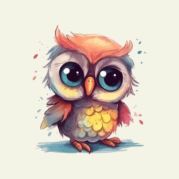 cartoon baby owl