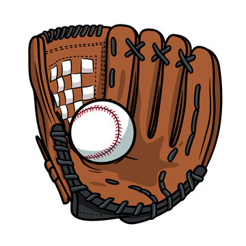 cartoon baseball glove