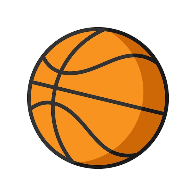 Vektor Single Cartoon Basketball Ball Zurück zur Schule | Premium ...
