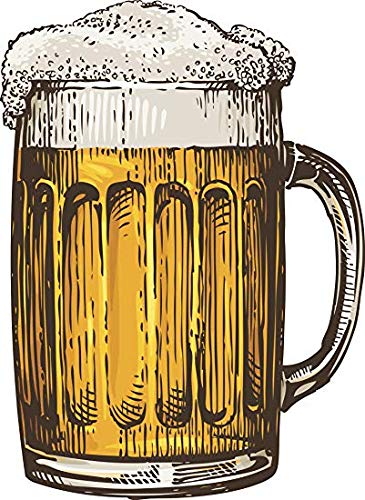 Amazon.com - Retro Vintage Foaming Cold Beer Mug Cartoon #1 Vinyl ...