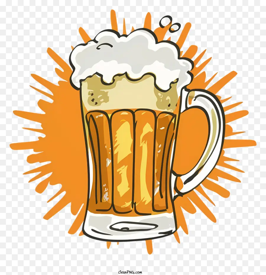 Cartoon Illustration - Foamy Beer Mug - CleanPNG / KissPNG