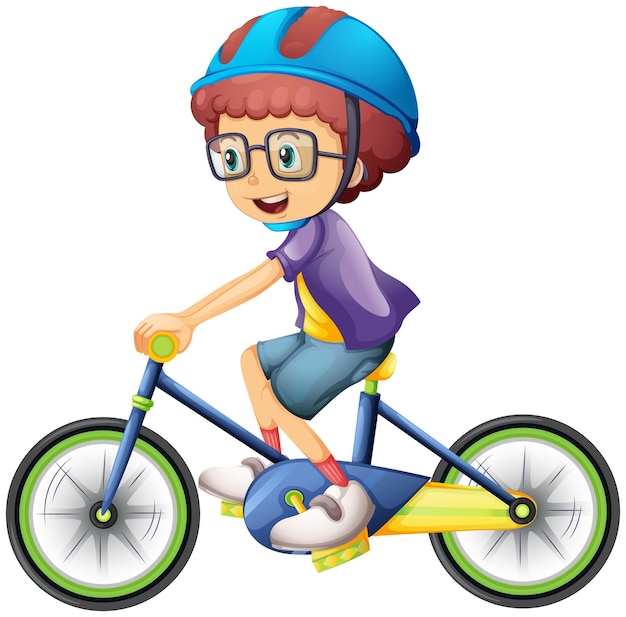 cartoon bike rider
