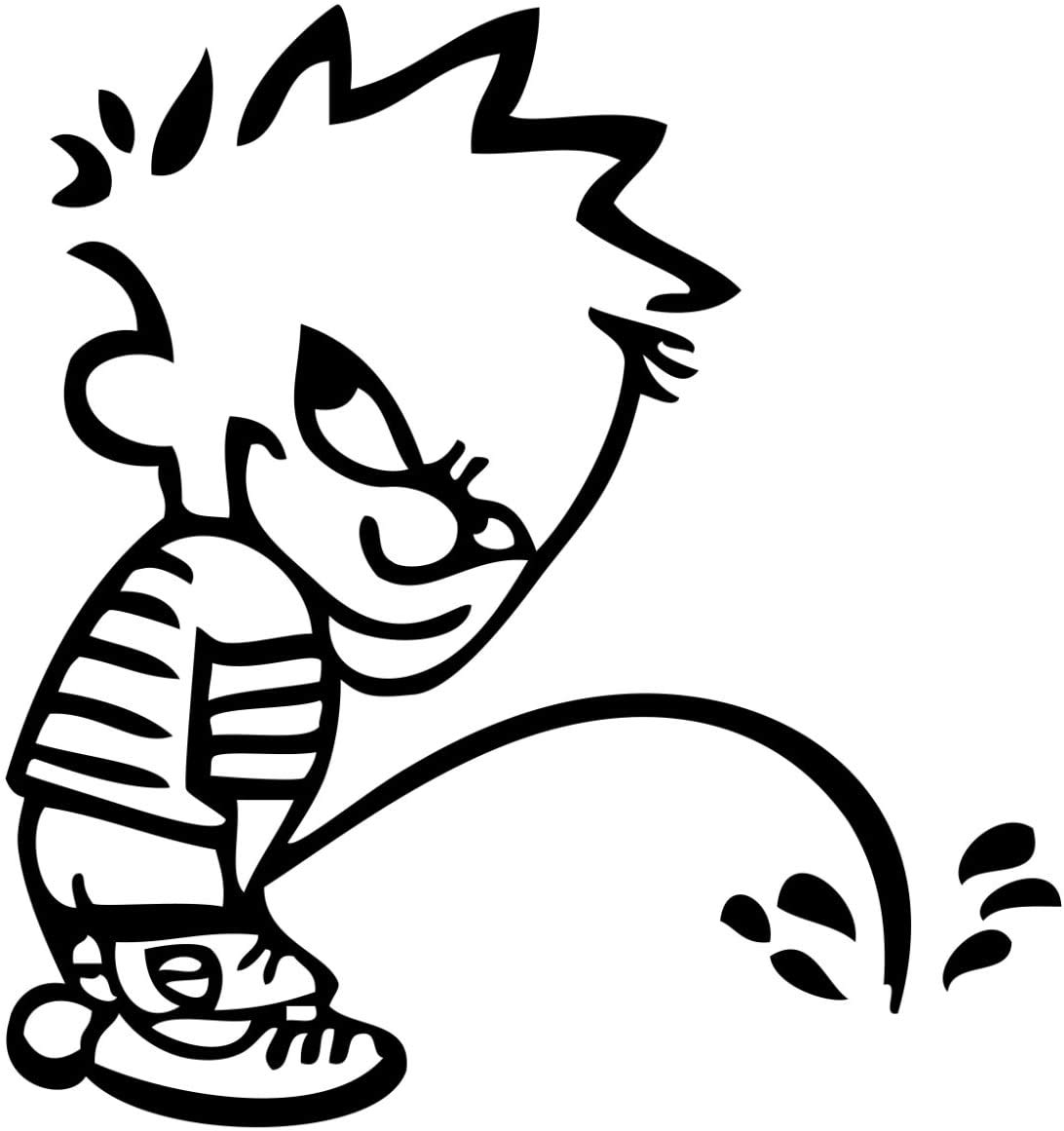 cartoon boy peeing